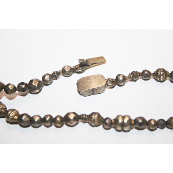 Antique Ethnic Sterling Silver Beaded Necklace - Picture 8 of 10